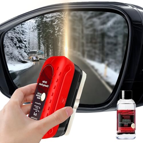 Fululuer Automotive Oil Film Cleaning Brush for Car Windows, Clear Vision Glass Cleaner, Windshield...