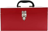 Vista 1 de Caja de herramientas grande de acero portátil de 16 pulgadas, caja de aparejos de pesca de calibre 18, caja de herramientas, cajón organizador