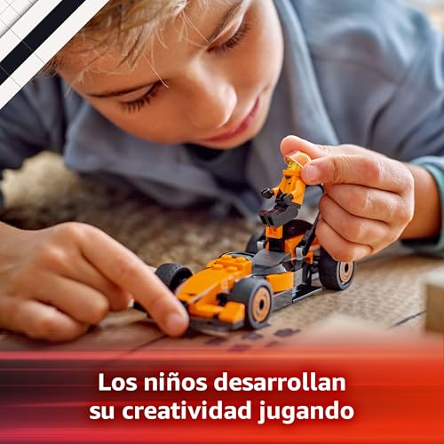 Miniatura 5 de LEGO City Piloto de F1 con Coche McLaren, Juguete de Construcción con Mini Vehículo de Fórmula 1 y Minifigura para Juegos de Carreras, Regalo de Cumpleaños para Niños y Niñas de 6 Años o Más 60442