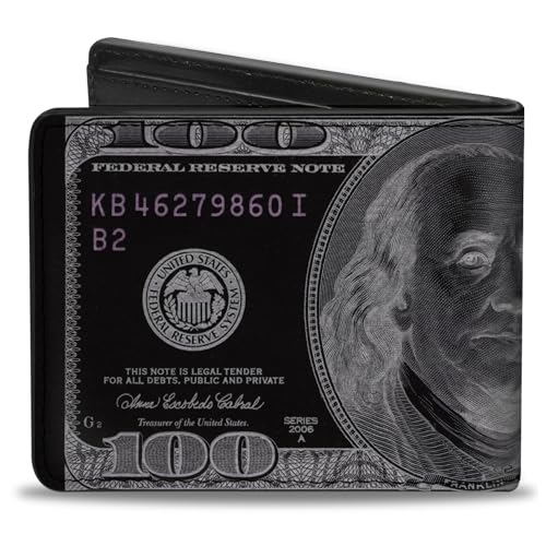 Buckle-Down Men's Bifold Wallet Money, 4.0" x 3.5"2