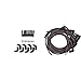 Lokar Performance Products PW-1014 Plug Wire Kit Ls Coil To Plug, 180D Plug, 90D Coil, Cut To Fit Black With Red Tracers