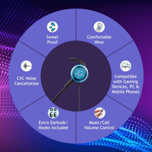 RPM Euro Games Gaming Over Ear Earphones Wired with Detachable Mic | for Mobile Phones, PC, Tablet, PS4, PS5 (Blue) - Image 6