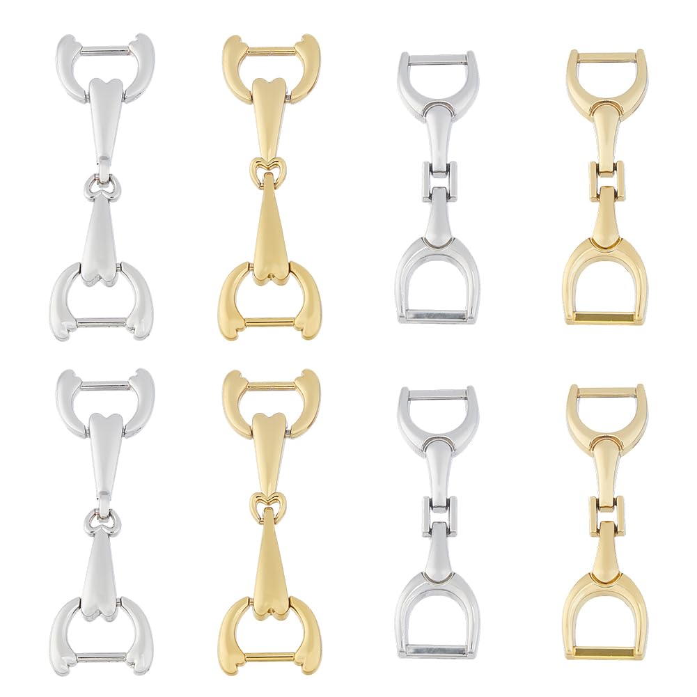 SUPERFINDINGS 8Pcs Horse Bit Buckle Snaffle Bit Buckle for DIY Decoration