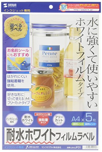 SANWA Supply Jet d'encre film Label LB-EJF01 transparent