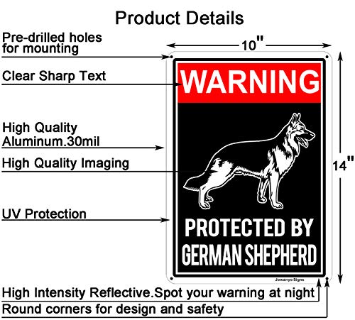 Panneau German Shepherd pour la tranquillité de la maison et protection du jardin - 3