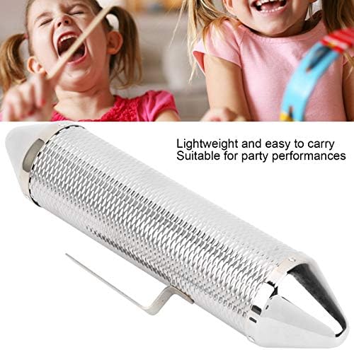 Stainless Steel Guiro Shaker with Scraper, Metal Guiro Shaker, Orff Percussion Instrument for Music Teaching, Rustling Sound Effect, Lightweight and Durable Design with 8 - Tooth 4