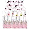 BINGBRUSH 2Pcs Flower Jelly Color Changing Lipstick Magic Lipstick Lip Gloss with Flower inside,Clear Flower PH Jelly Lipstick Prime Lip Color Change Changing Lipstick Lip Blam