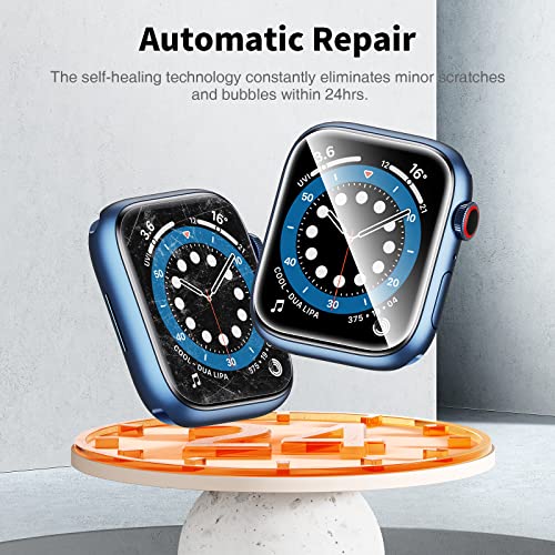 LK 4 Pack Screen Protector for Apple Watch Series SE/SE2/SE3 6 5 4 40mm/ Apple Watch Series 9 8 7 41mm, High Definition, Bubble Free, Clear Flexible TPU Film, Easy Installation, for iWatch 40/41mm