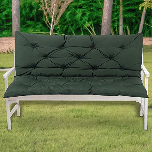 Coussin de banc de jardin 3 places vert imperméable 150x50 matelas de balancelle extérieur
