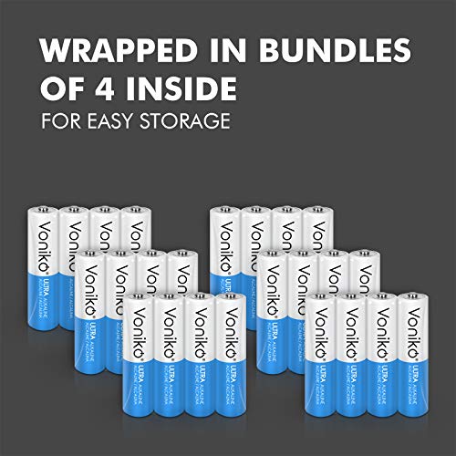 Voniko - Premium Grade Aaa Batteries - 12 Pack - Alkaline Triple A Battery - Ultra Long-Lasting, Leakproof 1.5V Batteries - 10-Year Shelf Life #TOP1