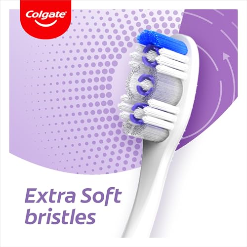 Colgate 360 Sensitive Pro-relief Extra weiche Zahnbürste mit weichen Borsten für empfindliche Zähne und Zahnfleisch, 1 Packung, Farbe kann variieren – Bild 3