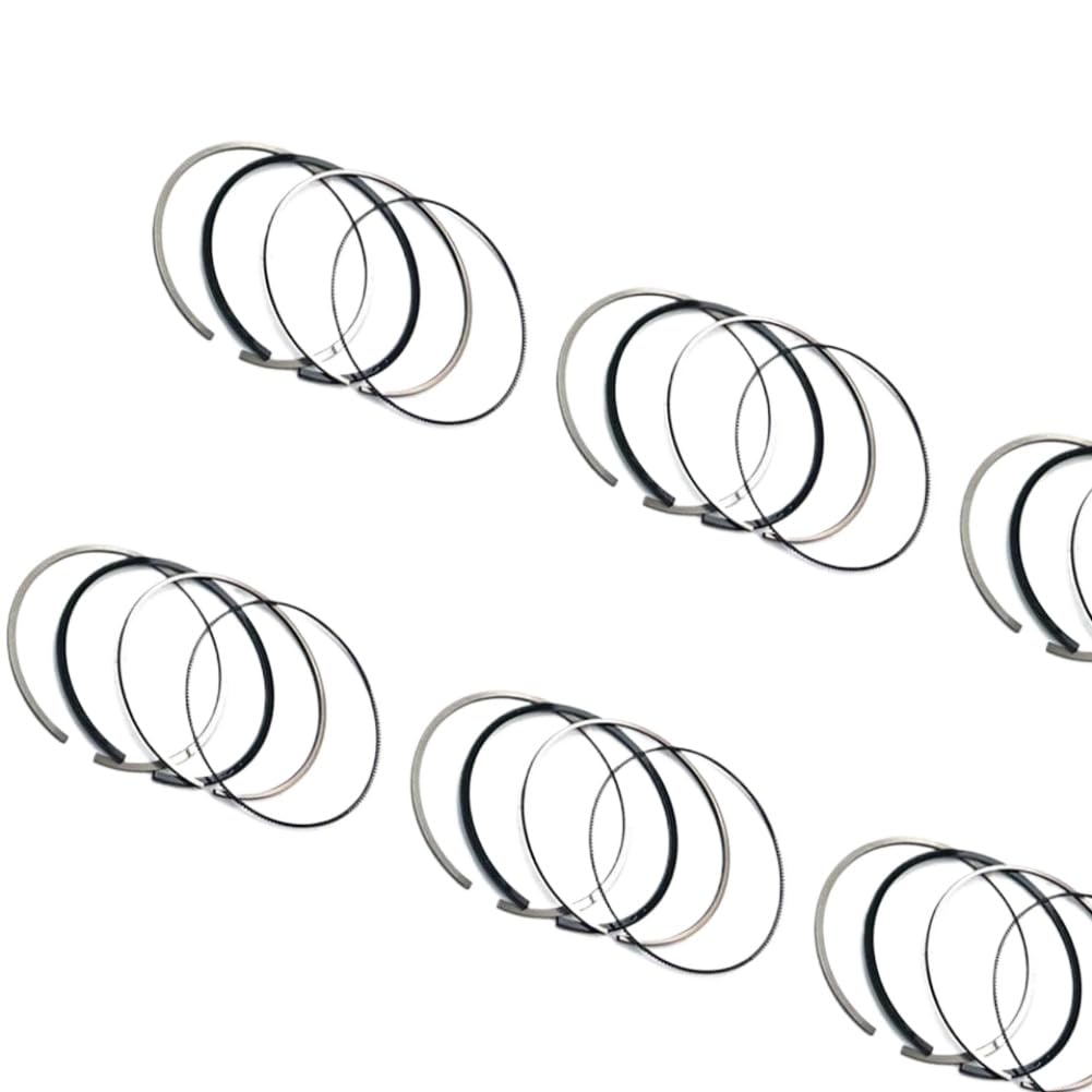 Jeu de segments de Piston 6X Fit 3.0 Compatible avec 04-16 3 4 5 6 7 X3 X4 X5 X6 E90 F30 F80 3.0T 24V Diesel N57D30A remplacement pour 11257811793