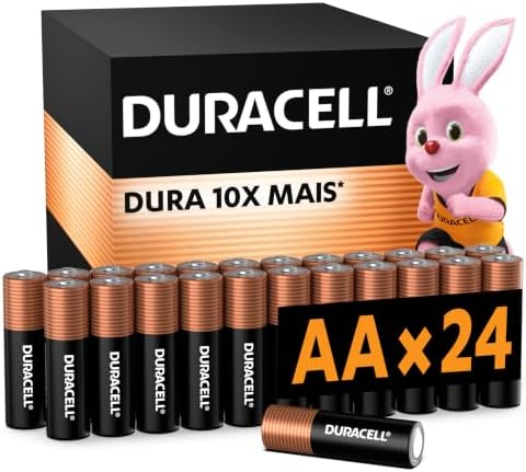Duracell Pilhas Alcalinas AA Pequena Pack 24 Unidades – Dura até 10x Mais – Ideal para Controle de Videogame e Brinquedos