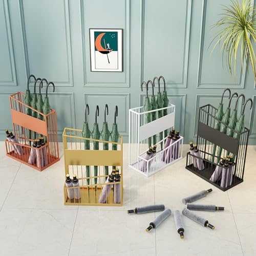 Large Capacity 2 Tier Metal Umbrella Stand Commercial Umbrella for Hotels Offices and Entrances Stylish Umbrella Holder for Entryways and Storage