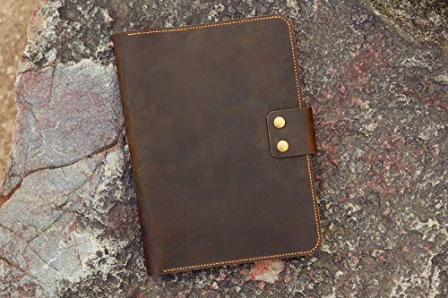Personalized vintage leather notepad holder for TOPS legal pad writing pads/leather 8.5 x 11.75 letter size Work portfolio NLZ05TC2