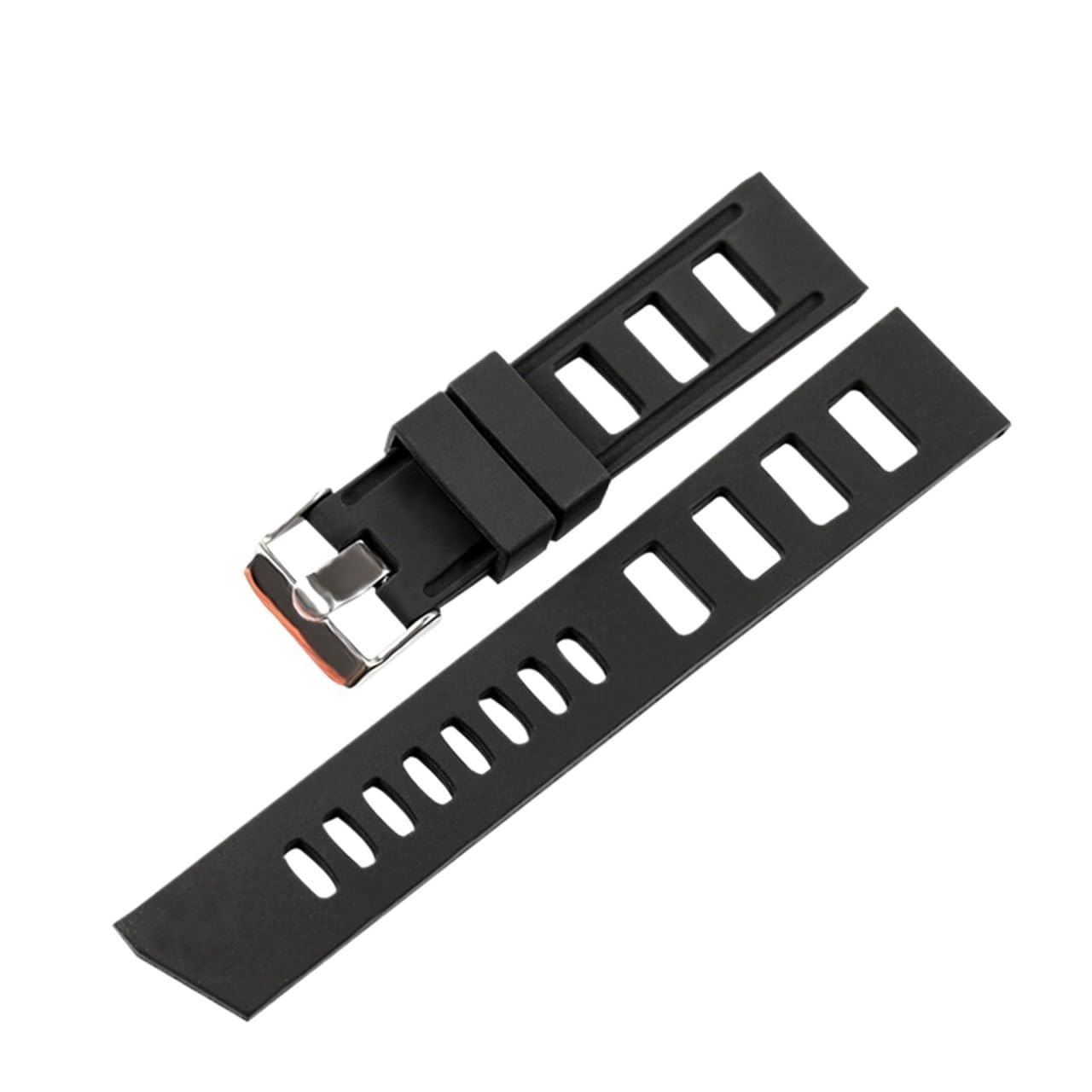 Bracelet silicone respirant 22mm étanche orange INEOUT pour montre sport