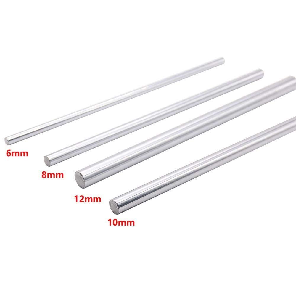 2 Aste Lineari In Acciaio Cromato 16mm X 200mm - Guide Per Movimento Lineare Per Stampanti 3D, CNC, Fai Da Te