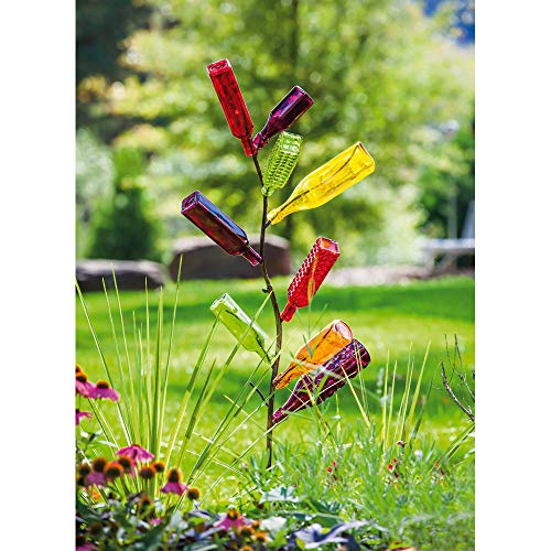 Evergreen Garden Glass Bottle Tree, Metal Bottle Trees for Garden Outside, Decorative Bottles Holder for Outdoor Wedding Christmas Party Decoration (Bottles Sold Separately) - Thumbnail 2
