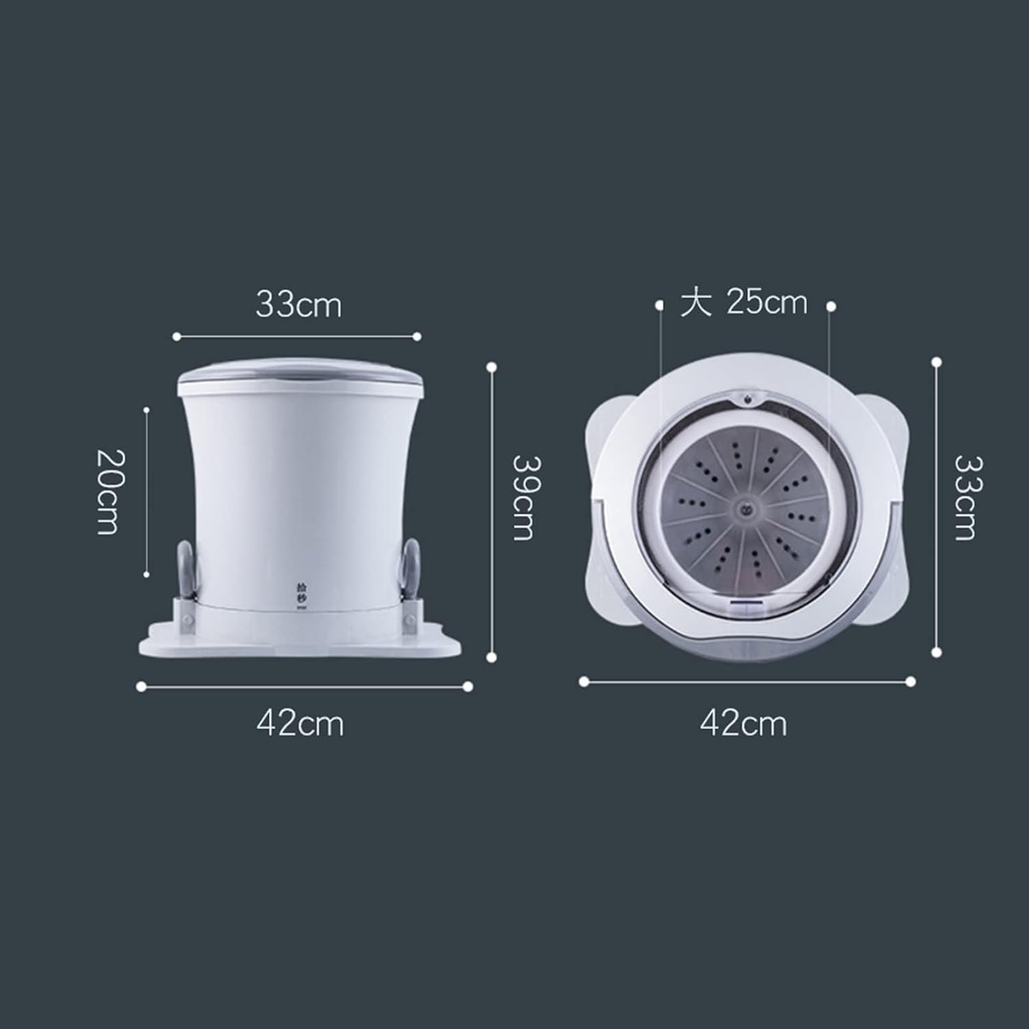 Lavadora manual portátil, mini secadora centrífuga, deshidratador de ropa manual eléctrico, para ropa, ropa interior y calcetines.