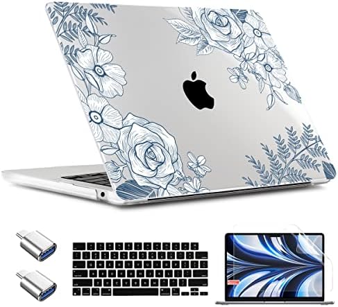 MacBook Air 15 Inch Case 2023 M2 Chip - Hard Shell With Keyboard Cover Marble Design