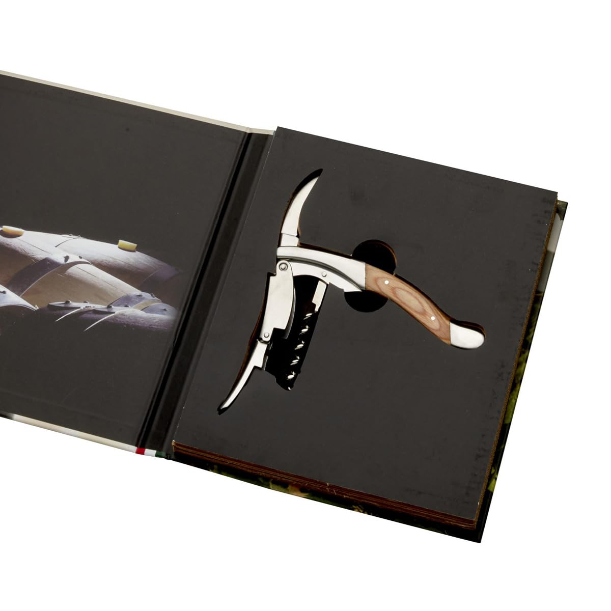 Legnoart GHEMME Grand Crue Edelstahl Sommelier Korkenzieher mit Wenge Pakkaholz-Griff, braun