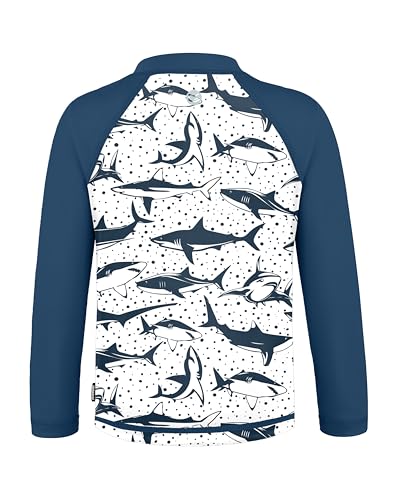 Image of Toddler Boys Swim Shirts Rash Guard Long Sleeve UPF 50+ Sun Protection