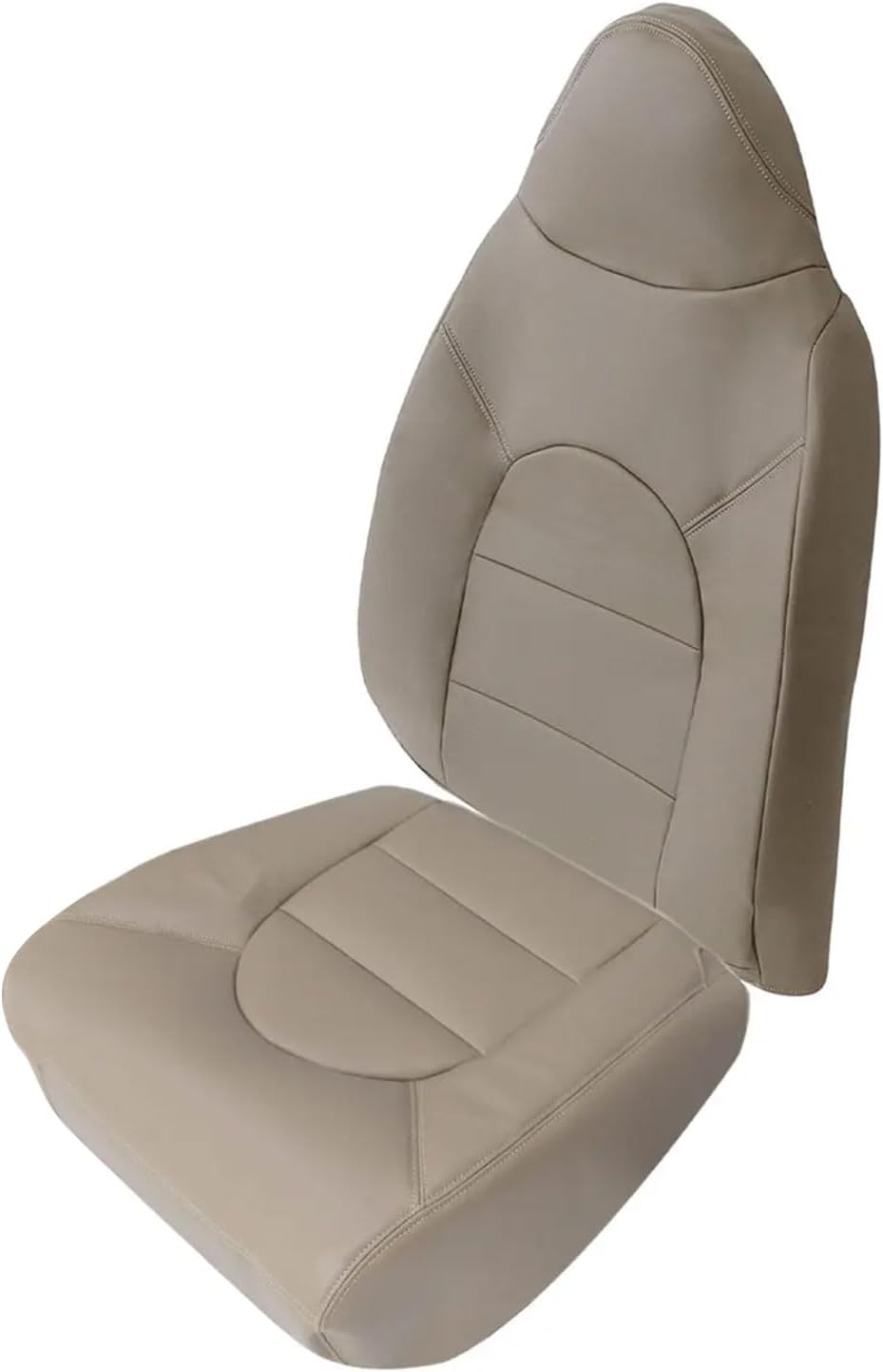 NLQR Tan Front Driver Side Bottom & Top Lean Back Replacement Seat Covers Compatible with Ford F250 F350 F450 F550 Lariat XLT 1999 2000