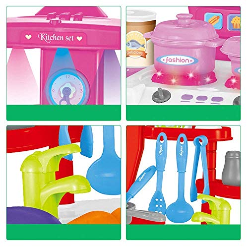 Tägliche Ausrüstung Spielzeug Kinderküche Spielzeug-Set Sound und Licht Soundeffekte Mädchen Kochen Kochen Geschirr 3-6… – Bild 5
