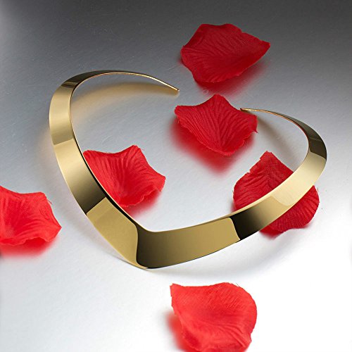 High Polished Stainless Steel Necklace Love Choker Heart Shape Women Statement Jewelry2