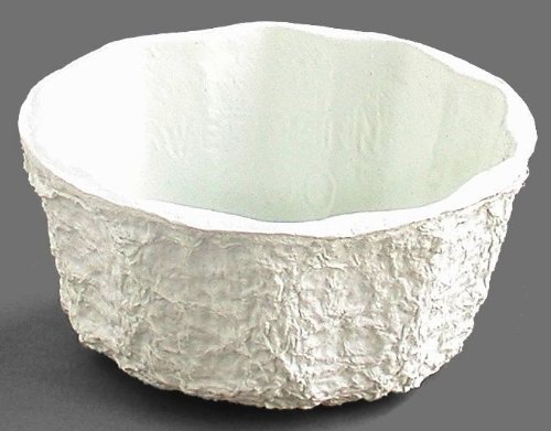 White Mache Container 3 Inch H X 6 Inch D Mache Flower Pot