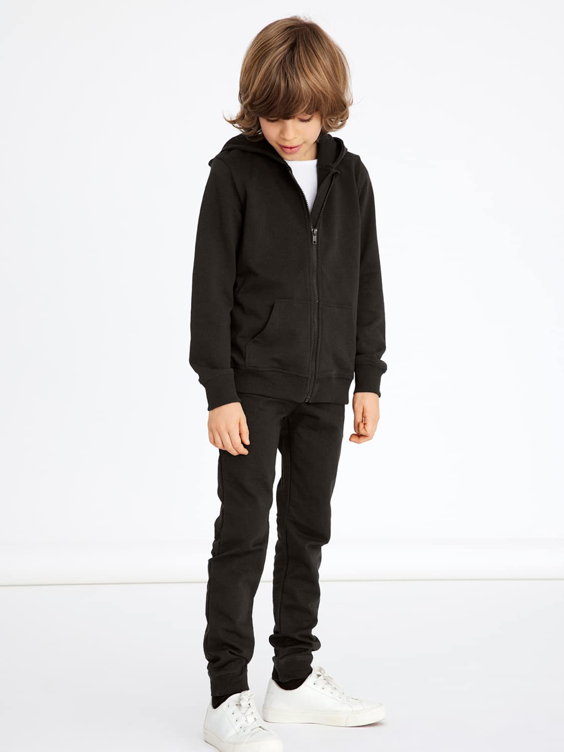 NAME IT Nkmnesweat Card W Hood BRU Noos Chaqueta Sudadera Niños (Pack de 1)