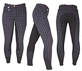 Waschmaschinenfest At 40°C HyPERFORMANCE Harby Reithosen - Schwarz Kariert, 28\