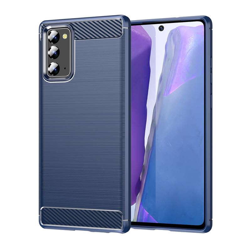 Image of Hybrid Carbon Fiber Back Case for Samsung Galaxy Note 20 (Blue)