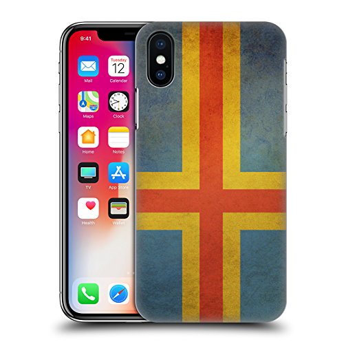 Coque iPhone X/XS drapeau rétro Aland pour voyageurs Head Case