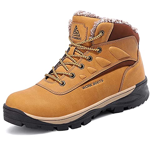 SPSHOOS Bottes Hiver Homme Imperméable Bottes de Neige Chaud Doublé Bottes de Randonnée Kaki 42 Cover