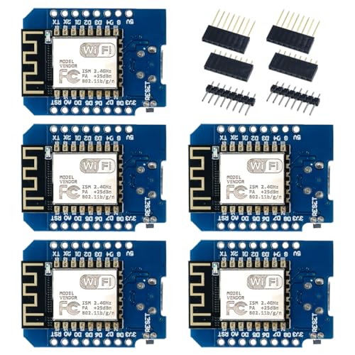 5PCS D1 Mini NodeMcu ESP8266 ESP-12F Wireless WiFi Modul Internet of Things Development Board kompatibel mit Arduino/Wemos., 9.99 €