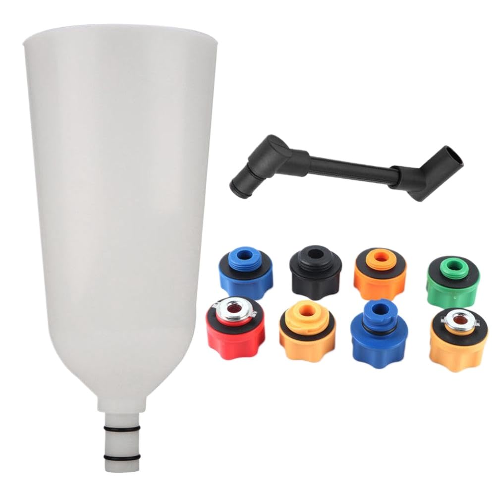 Set di riempimento adattatore per imbuto olio motore per auto da 10 pezzi con tubo di prolunga offset girevole compatibile con furgone per auto