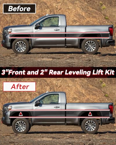 Image of PROEZE 3 inchFront & 2 inch Rear Leveling Kit for 2007-2024 Silverado Sierra 1500