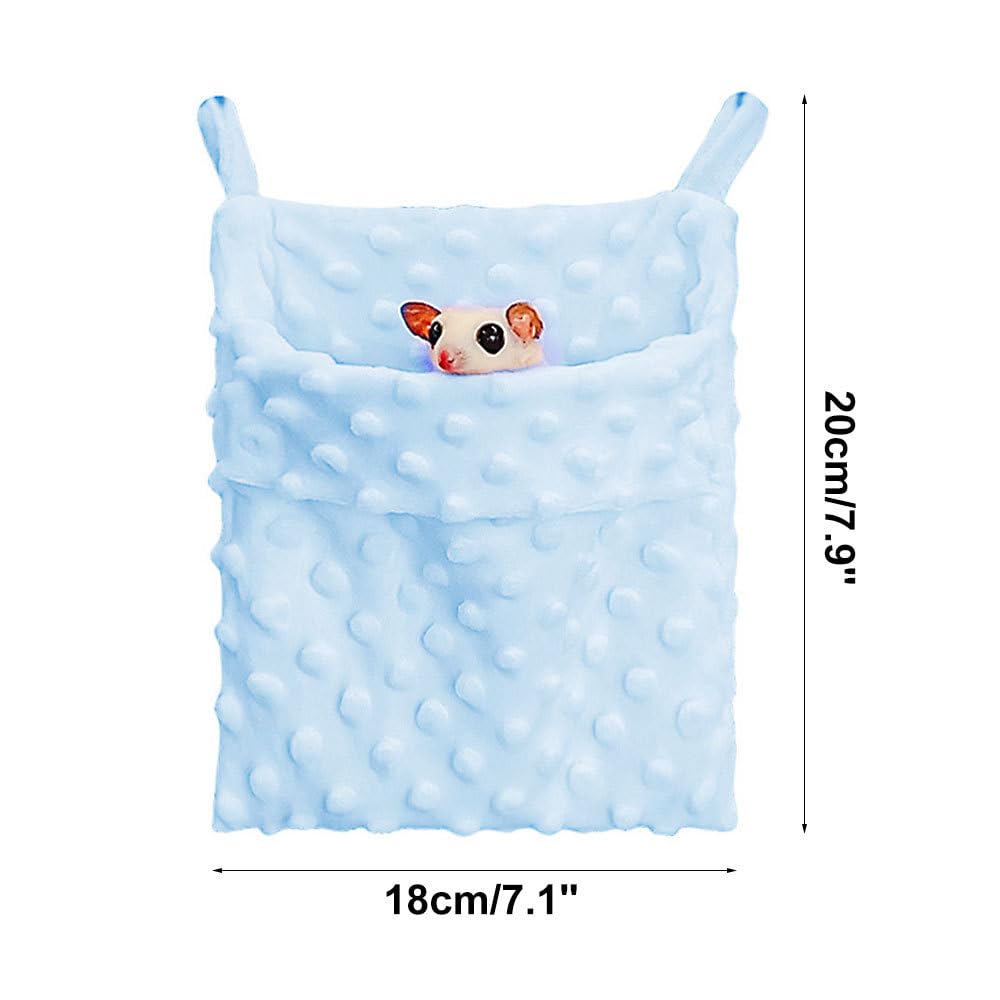 DONGKER Sacco a Pelo per Piccoli Animali, Letto per Criceti con 2 Ganci, Nido Amaca Caldo per Petauri dello Zucchero, Porcellini India, Furetti, Ratti, Ricci