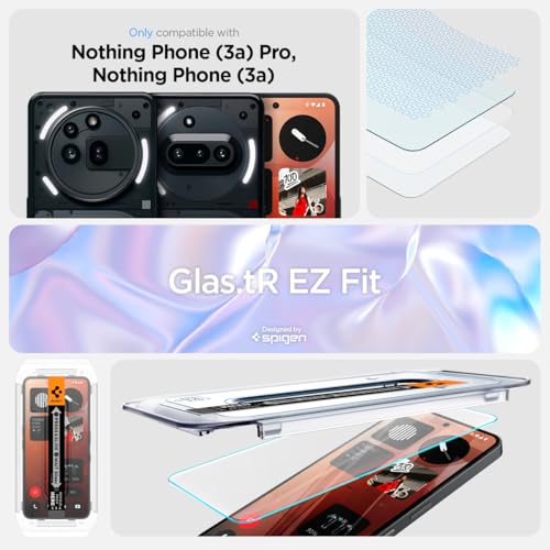 Image of Spigen EZ Fit Tempered Glass Screen Protector Guard for Nothing Phone(3a) / Nothong Phone (3a) Pro [2 Pack]