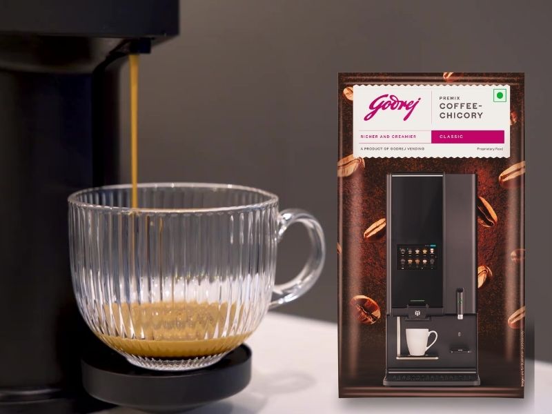Image of Godrej Vending Classic Coffee Premix Easy to Use Instant Coffee Mix with Caffeine, Smooth and Tasty, Convenient for Office - 1 kg