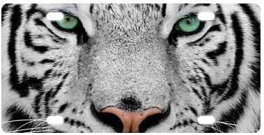 Custom Cool Tiger Mental Car License Plate With 4 Holes - 12" X 6"