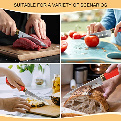 Dsmile 3Pcs 4.8 Inch Paring Knives Chef's Knives Block Knife Sets Peeling Knife Fruit And Vegetable Knife Stainless Steel Kitchen Utility Knives With Blade Guards #TOP3