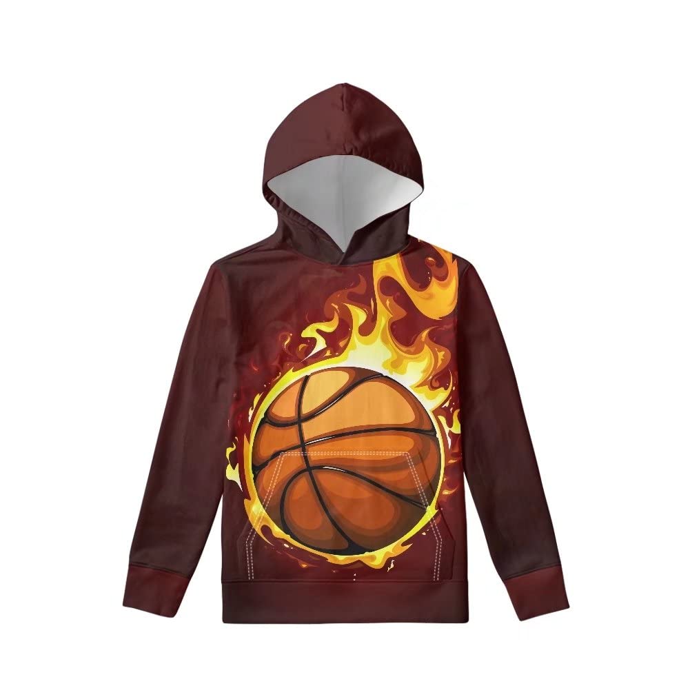 Cozeyat Pull On Warmth Long Sleeves Hoodies,Pocket Sweatshirt for Boys Girls Size 6-16 Years