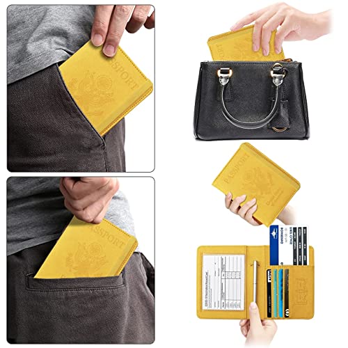 Walnew Passport Holder Wallet, Rfid Blocking Passport And Vaccine Card Holder Combo, Passport Cover Case Travel Wallet Essentials, Gift For Women And Men #TOP5