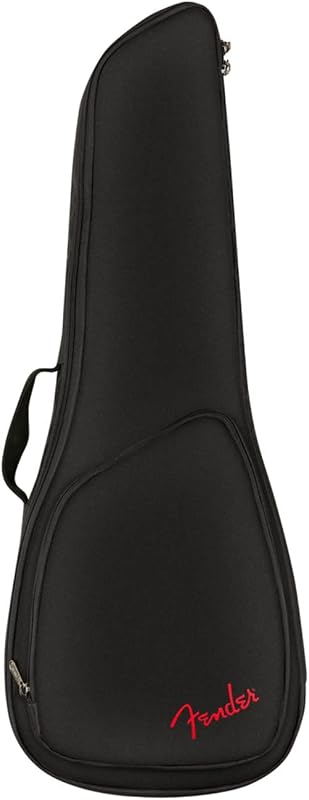 Fender FU610 Concert Ukulele Gig Bag with Backpack Straps, Black