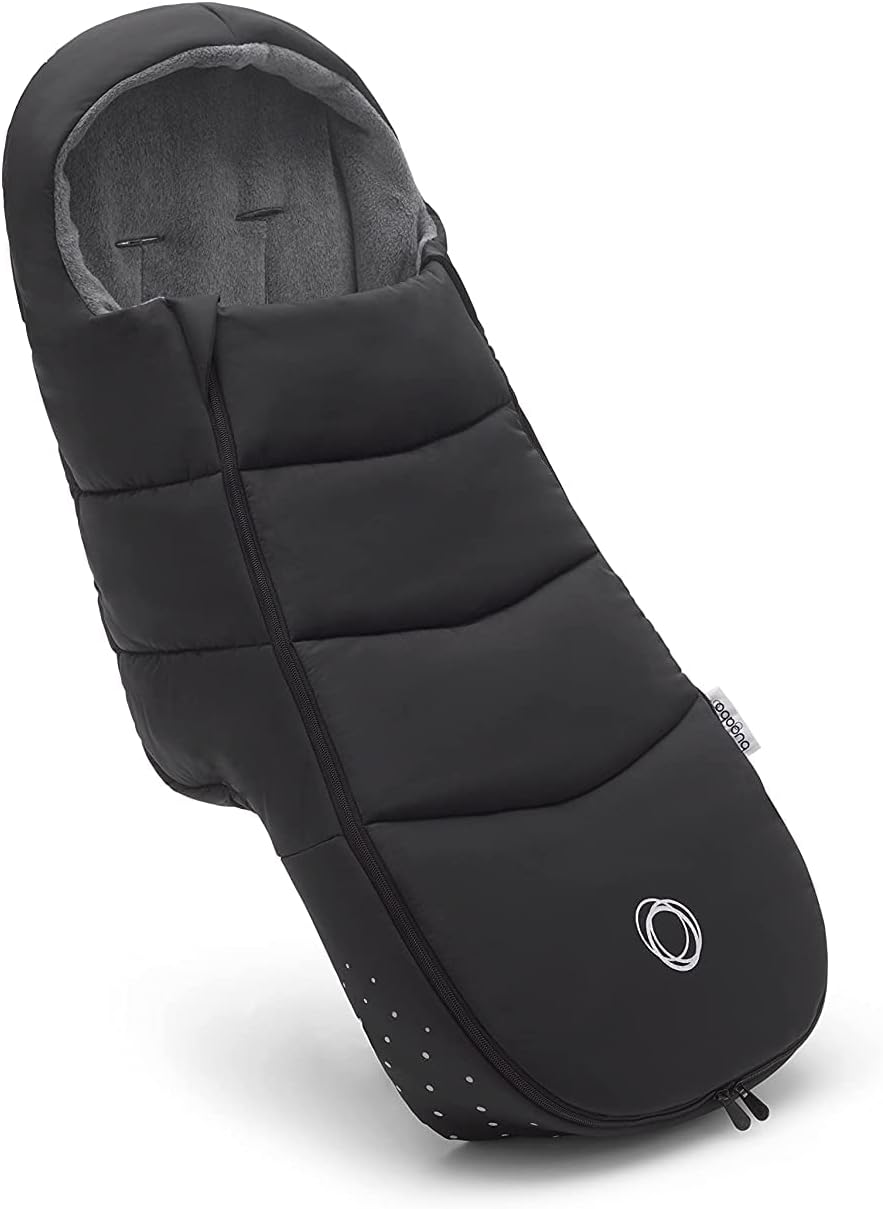 Bugaboo Footmuff, Must-Have Pushchair Accessory, All-Season and Waterproof, Warm and Breathable Cosy Toes in Midnight Black