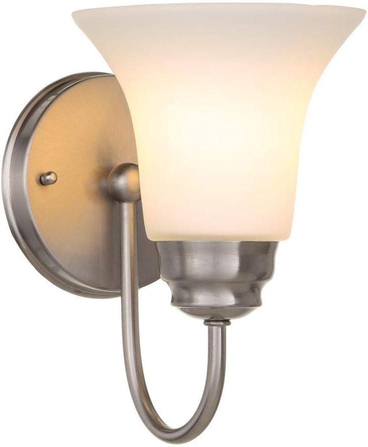 Commercial Electric Brushed Nickel 1-Light Sconce