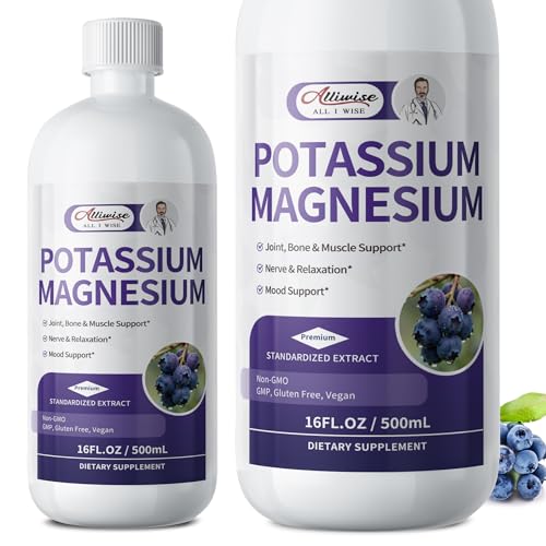 Potassium Magnesium Supplement Liquid High Absorption Sugar Free 16 Fl