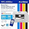 Brother INKvestment 4555 Wireless Color Inkjet All-in-One Printer with 2.7” Color Touchscreen and 2 Paper Trays | Includes Refresh Subscription Trial(1) (MFC-J4555DW)